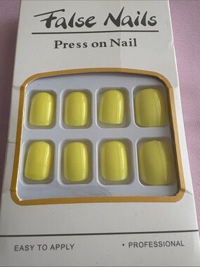 Press on Nails Short Yellow